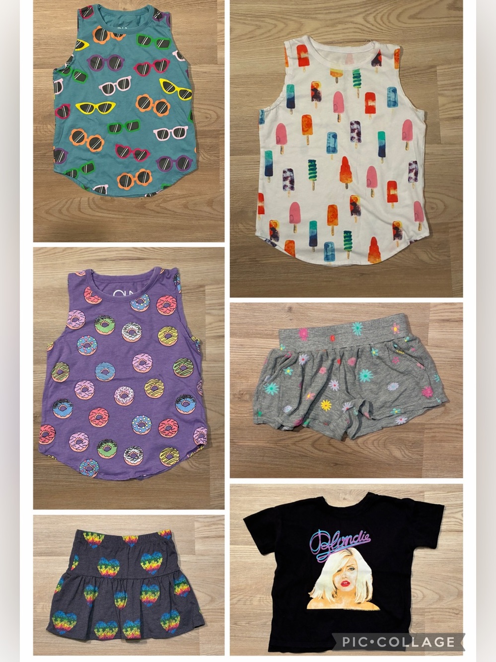 Chaser Lot! Girls Summer Mix: Fun Printed Items, sizes 5, 6, and 7
